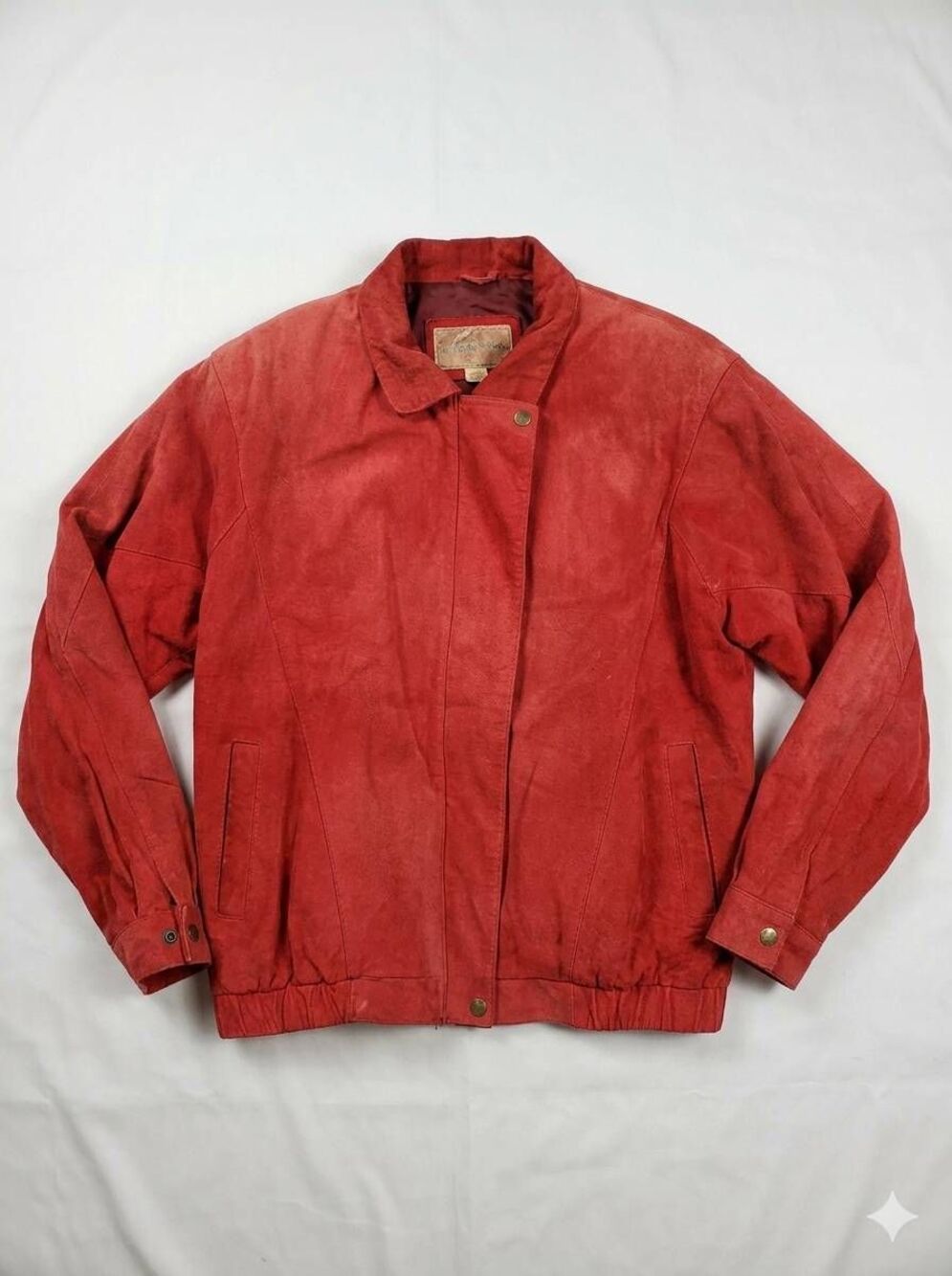 🔸️Vintage Authentic Imports Inc Red Leather Jacket Size 14